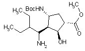 methyl (1S,2S,3S,4R)-3-[(1R)-1-amino-2-ethylbutyl]-2-hydroxy-4-[(2-methylpropan-2-yl)oxycarbonylamino]cyclopentane-1-carboxylate CAS NO.316173-29-2